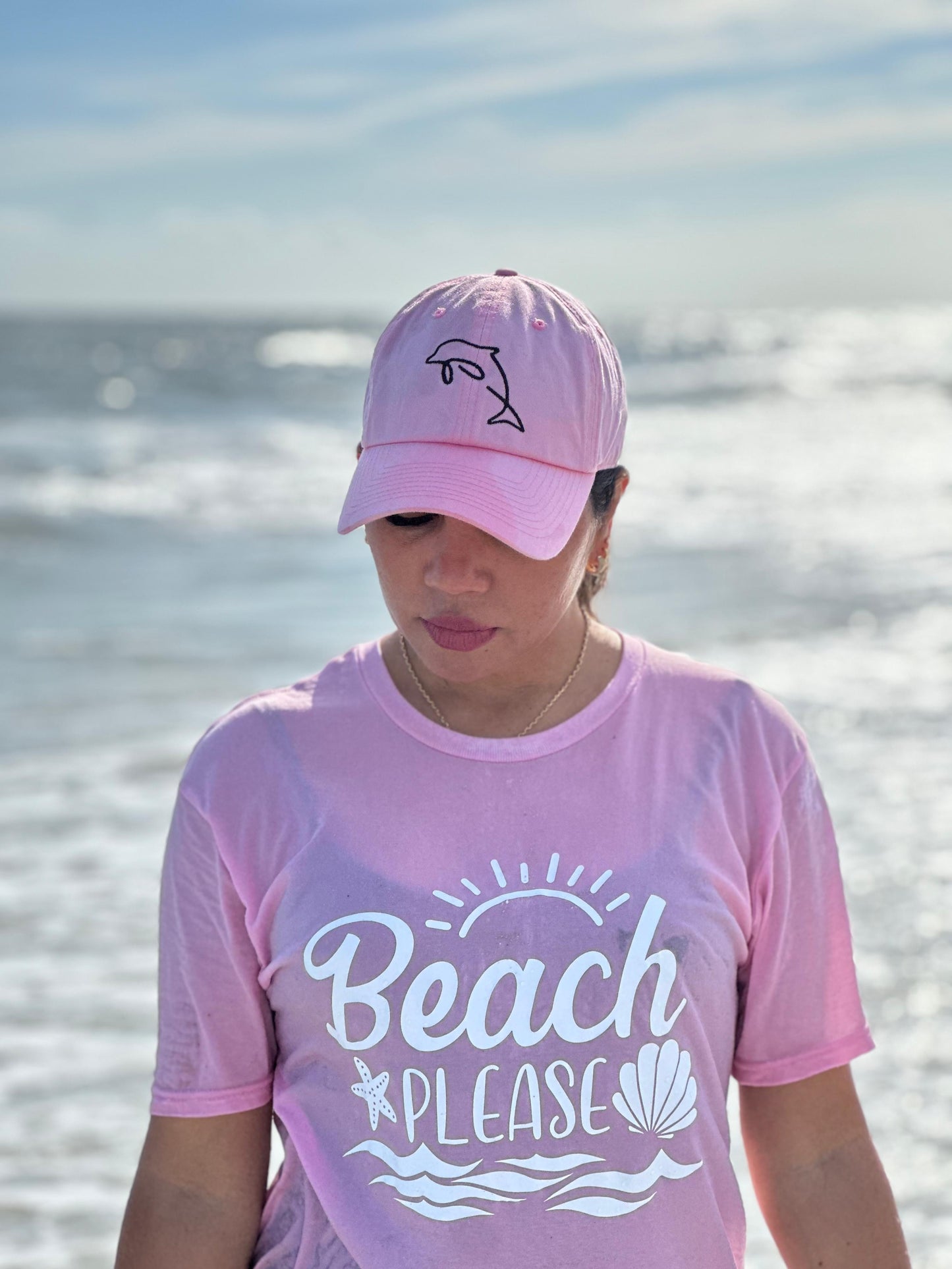 DOLPHIN DRAWING PREMIUM BASEBALL CAP