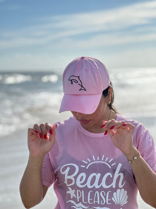 DOLPHIN DRAWING PREMIUM BASEBALL CAP