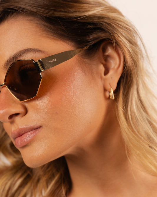 Dubai Sunglasses - Gold Metal Elegance with Modern Attitude